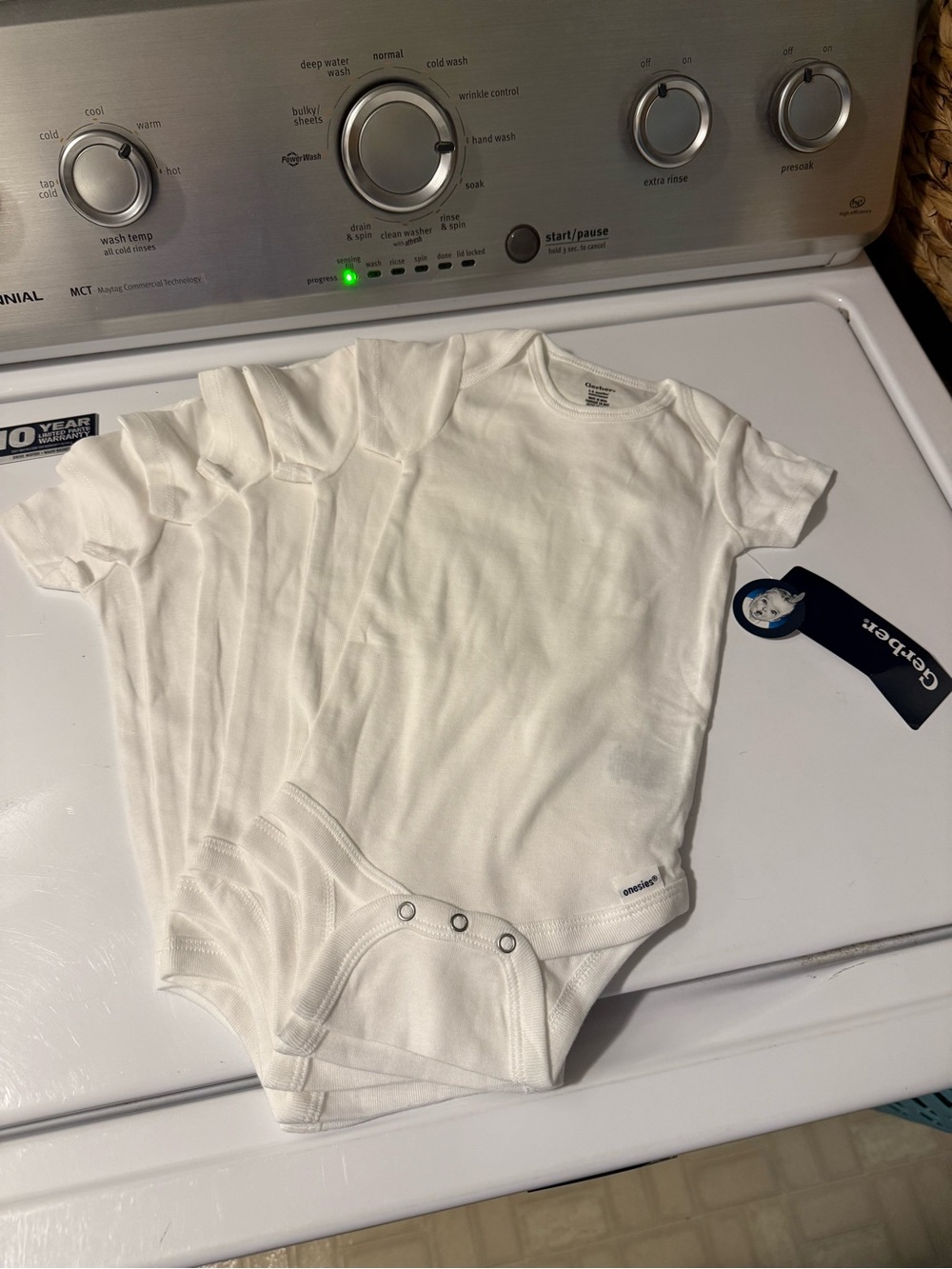 NWT White Gerber Onesie Bundle 3-6mo